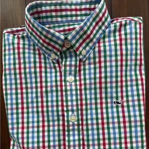 Vineyard Vines Red, Green, and Blue Plaid Shirt